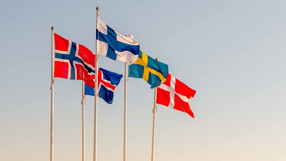 Flags from the Nordic Countries