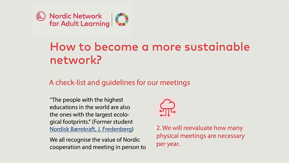 How to become a more sustainable network?