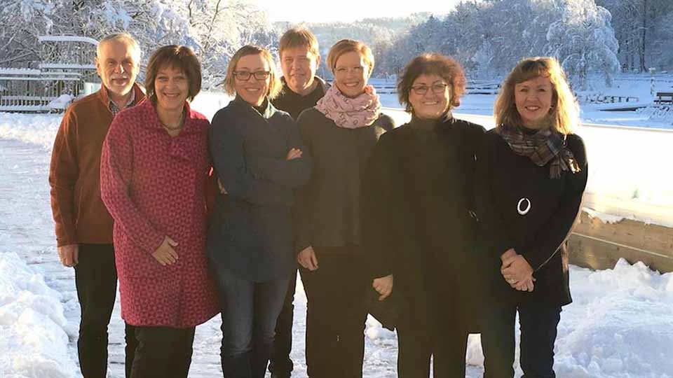 Projektet Broens ledningsgrupp från Sverige, Danmark och Norge. Foto: Broen