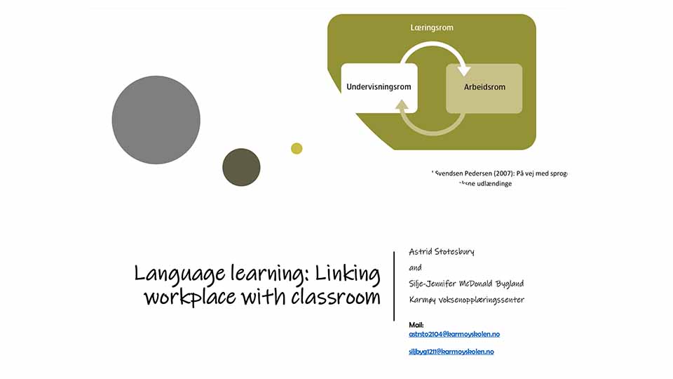 Language learning: Linking workplace with classroom