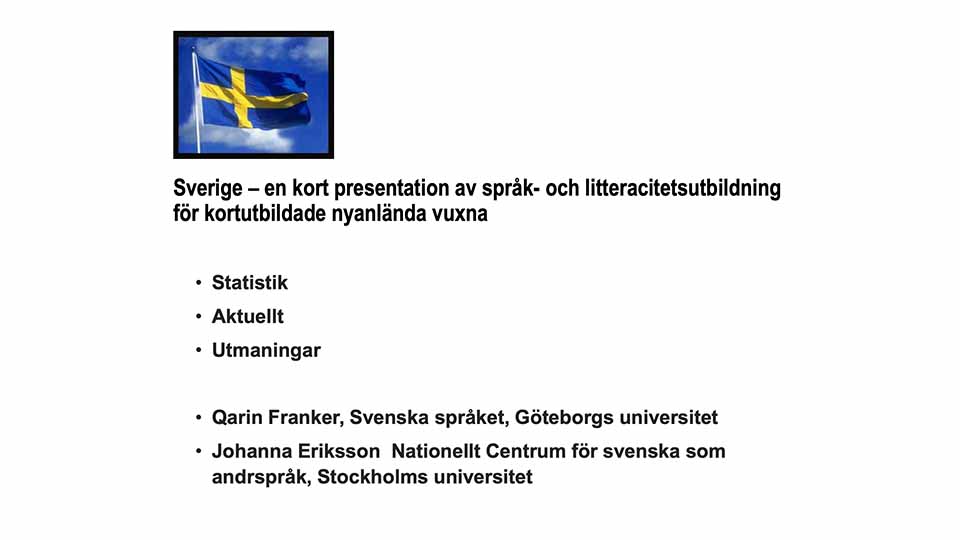 Språk- och litteracitetsutbildning. Sverige