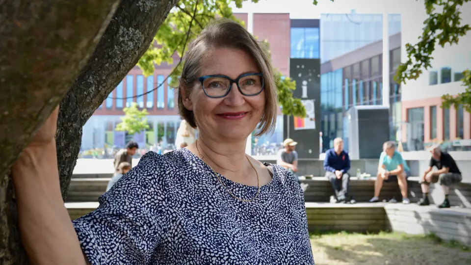 Projektledaren Merita Petäjä arbetar med ett stort välmåendeprojekt i Aalto-universitet i Finland. Foto: Suvi Helko